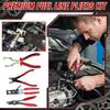 Hose Clamp Kit 4Pcs, Fuel Line Pliers Set, Includes Disconnecting Pliers, Crimping Plier, Cutting Plier, And Wire Strippers For Tackle Wiring