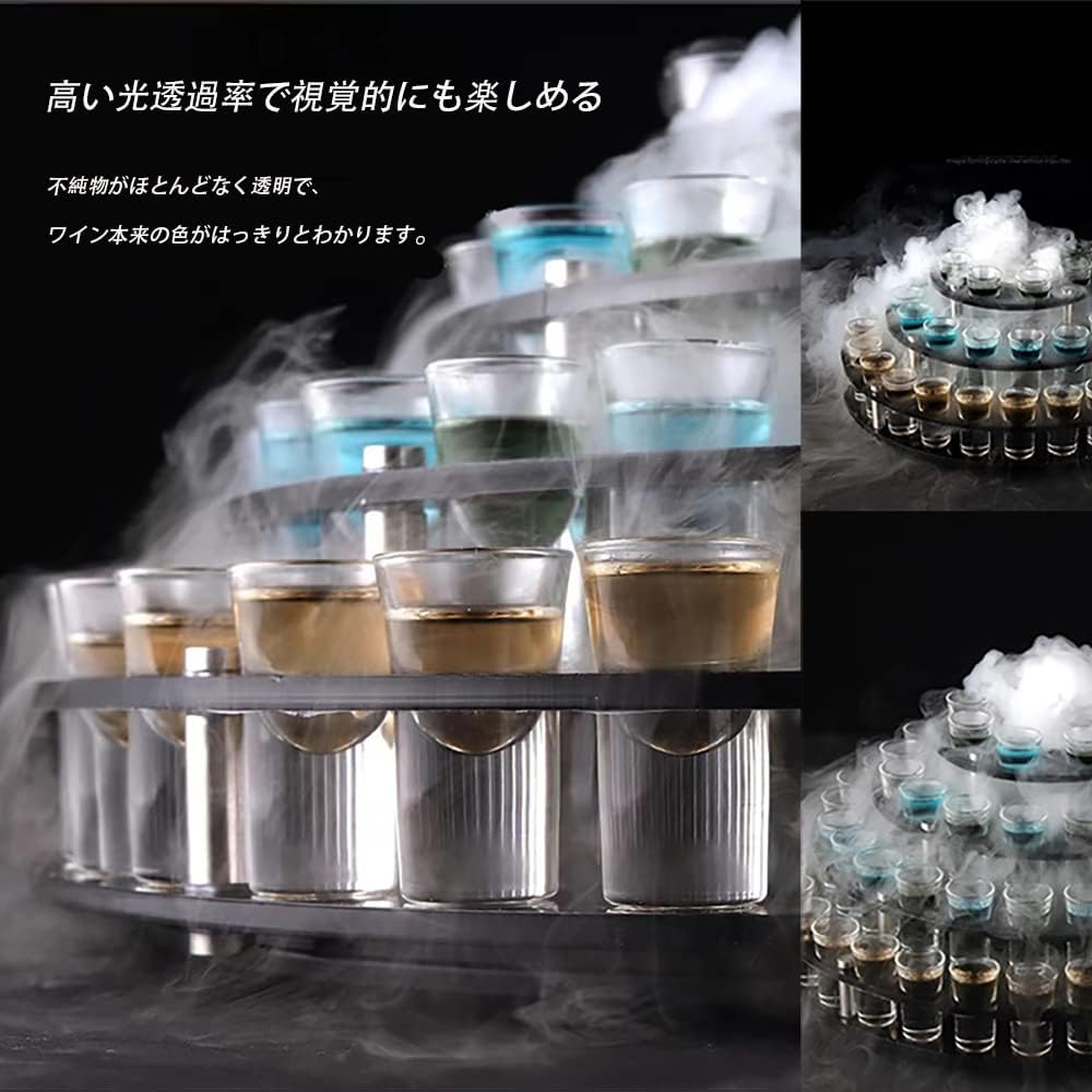 Batone Shot Glasses, 24-Piece Set - 30ml Clear Stained Mini Shot Glasses, Heavy Base Whiskey Glass Set, Mini Tequila Glasses (24)