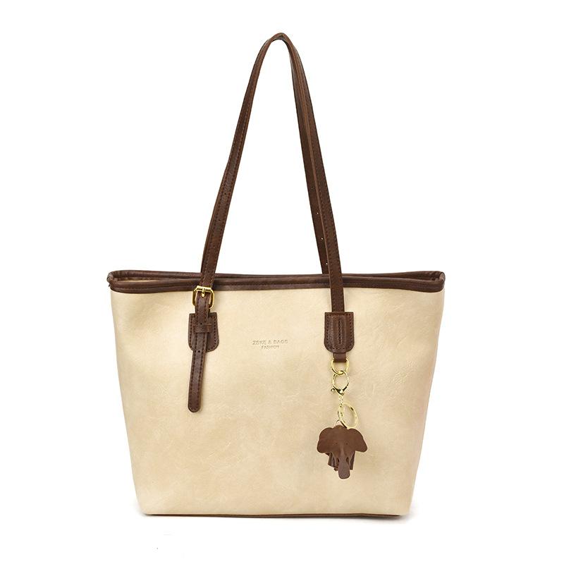 Fashion Maillard large-capacity tote bag women's 2025 new autumn retro texture commuter bag women