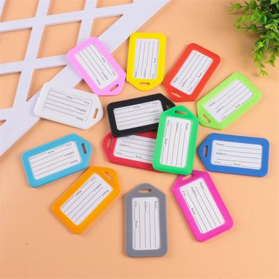 1/10pcs Luggage Tags Suitcase Label Bag Travel Boarding Pass Accessories Luggage Bag Tag Name Address ID Label Plastic Luggage