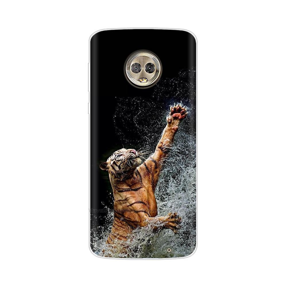 For Moto G6 Play Case TPU Soft Paint Animal Silicone Clear Cover for Motorola Moto G6 Play Plus G6Play Cases Protective Shell