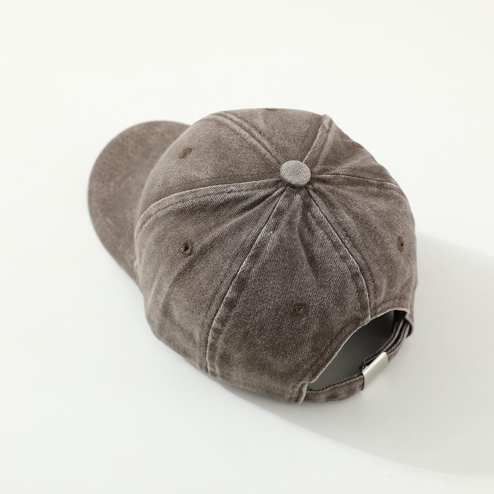 Children's hats, small trains, embroidery washed baseball caps, spring and autumn boys and girls outdoor sunshade peaked caps