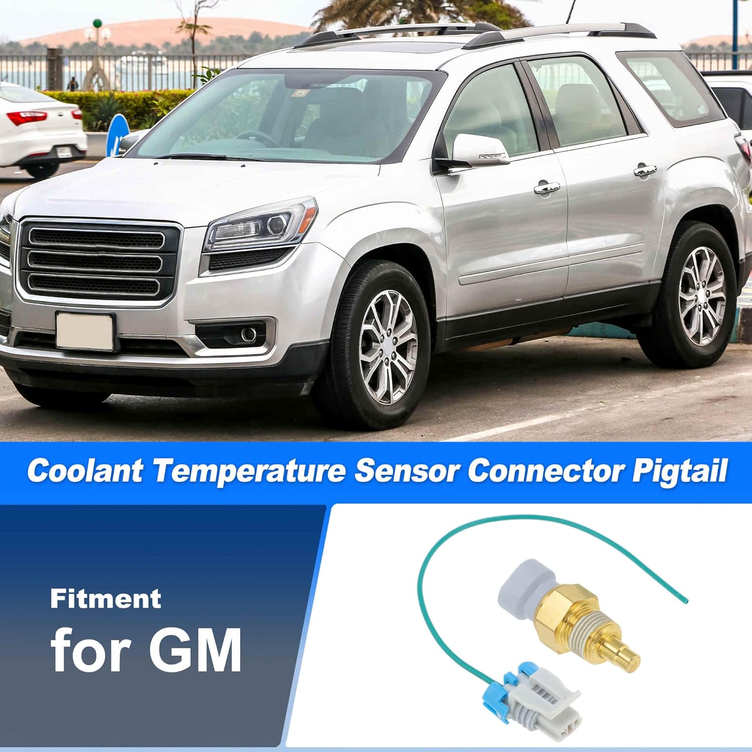 No.213-77 Engine Coolant Temperature Sensor with Connector Pigtail Harness for GMC for Buick for Chevy Coolant Temperature Sensor Harness for