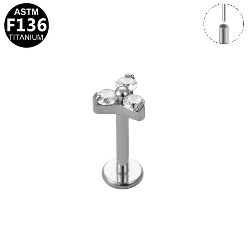 Elegant G23 Titanium Lip and Cartilage Piercing Studs