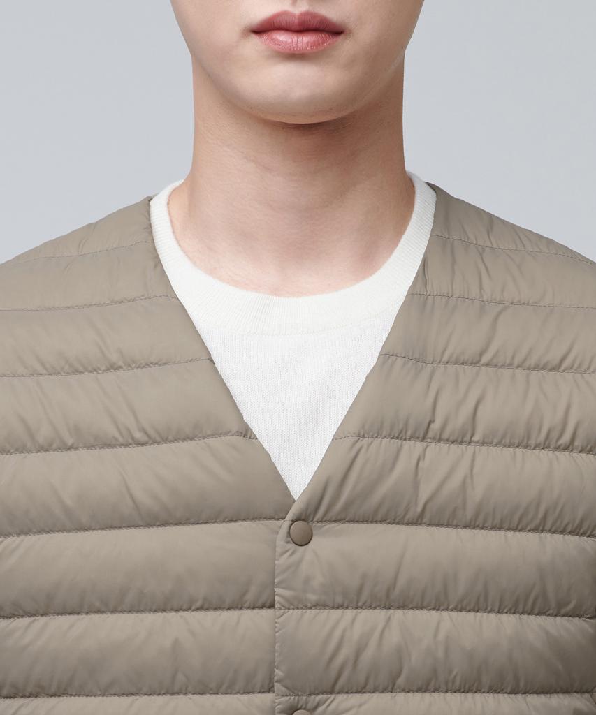 Musinsa Standard Transform Round Neck Light Down Jacket [Beige]