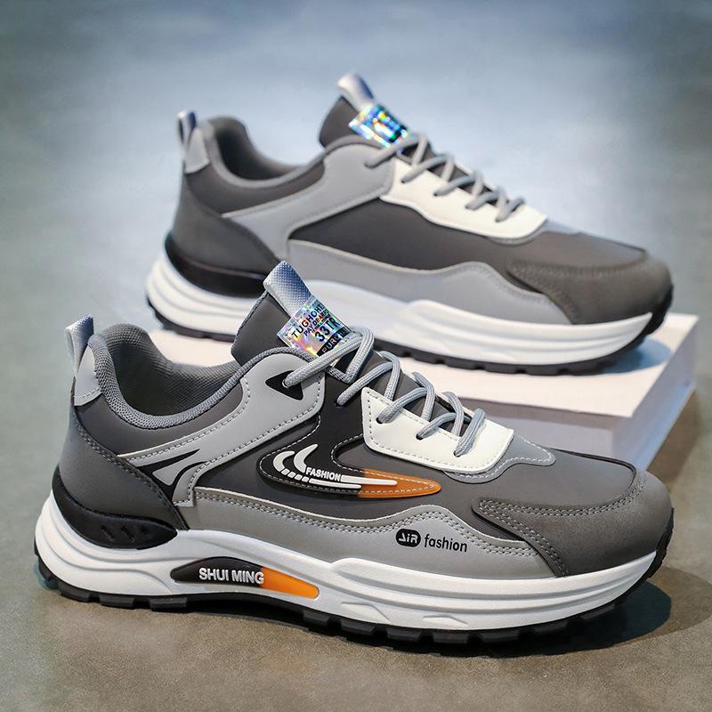 

Обувь мужская осенняя новая кожаная водонепроницаемая спортивная обувь универсальная повседневная обувь для папы мягкая подошва нескользящая обувь для бега 44