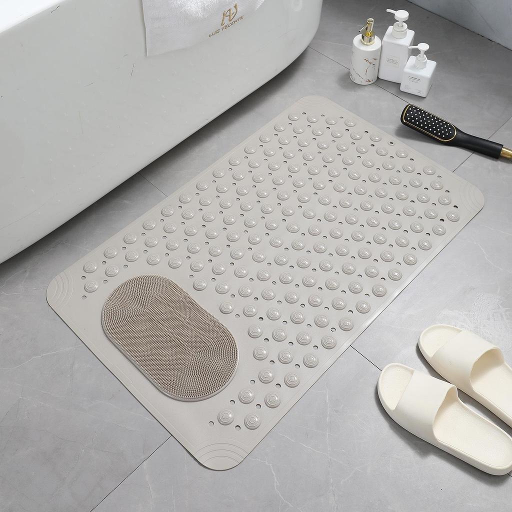 Eco-friendly Non-slip PVC Bath Mat for Bathroom, Shower, or Toilet - Waterproof & Massaging
