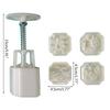 Pastry Moulds Mooncake Molds Mooncake Moulds Hand Pressure Plastic Material Baking Accessories with 4 Different Stamps