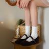 White Socks for Women In Early Autumn, Pure Cotton Mid-calf Socks, Lolita, Cute Pile Socks, Antibacterial and Deodorizing White Socks