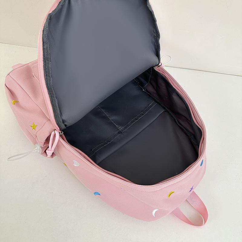 Large Capacity Student Schoolbag Women's Embroidered Computer Backpack Lightweight Backpack