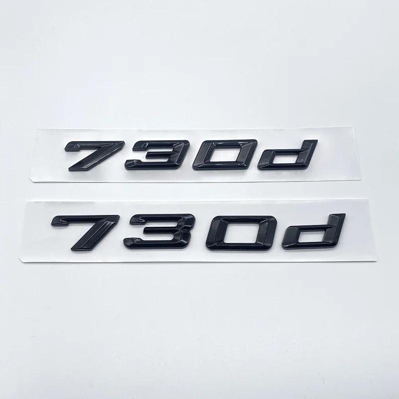 ABBD1 New Chrome Black Numbers Letters 730d 740d 745d 750d 760d ABS Emblem for 7 Series Car Trunk Exterior Decoration Logo Sticker