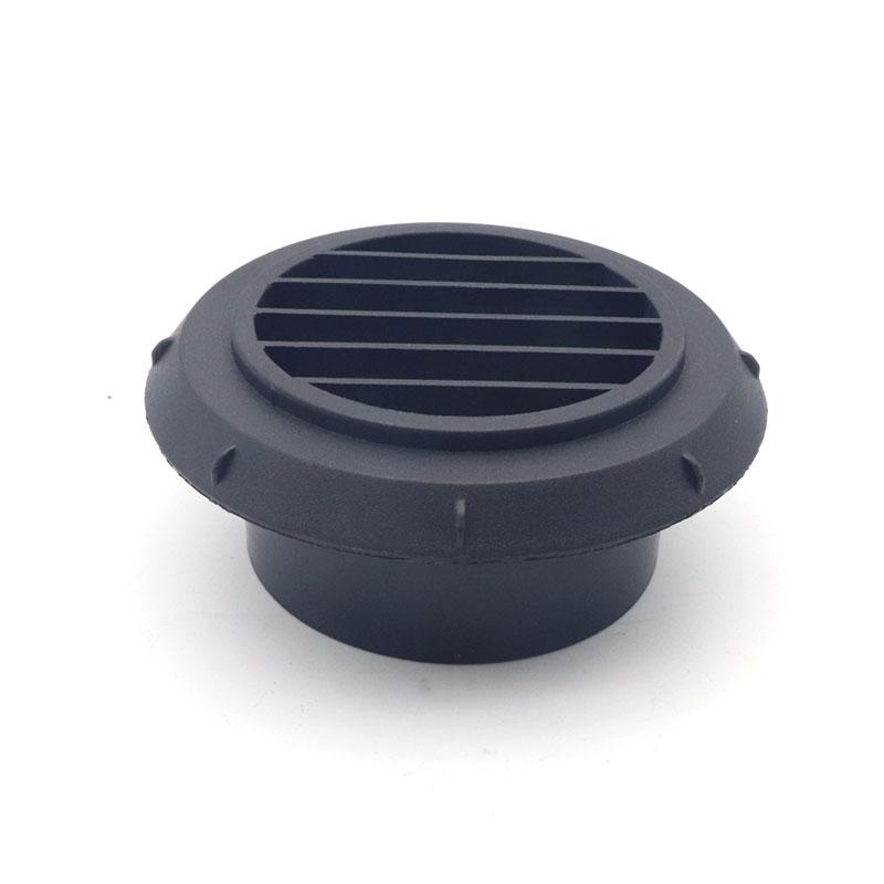 75mm Okrągły Samochodowy Kanał Grzejny Ciepłe Powietrze Wylot Odpowietrznik 360 Stopni Obrotowy Czarny Do Samochodu Autobus RV ATV Webasto Truck Auto Części