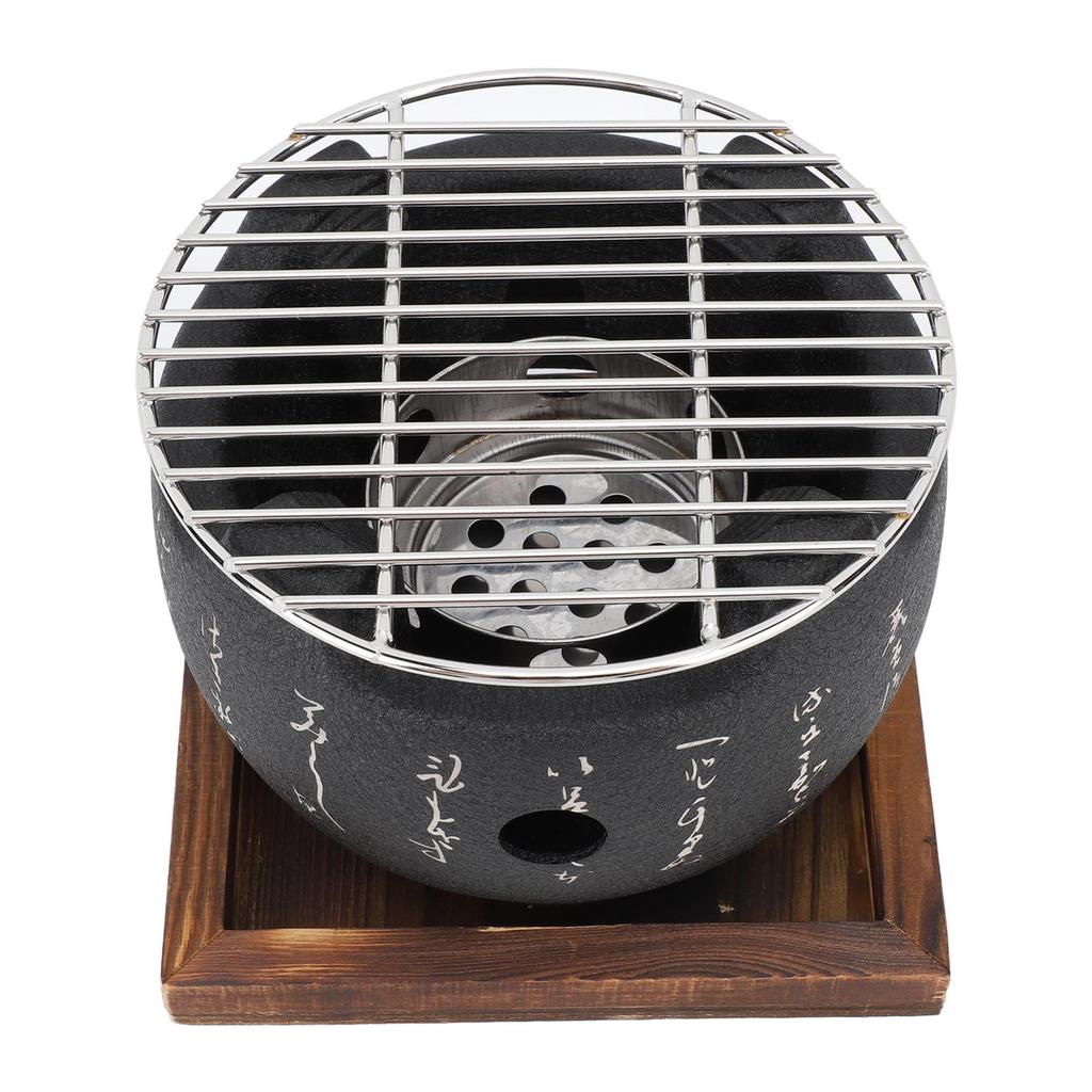 Japanese Style Grill Multifunctional Even Heating Mini Round Portable Japanese Barbecue Grill for Family Gathering for Family