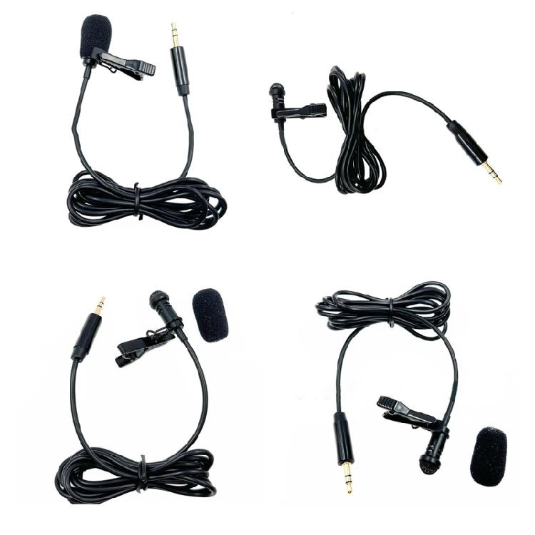 Professional Lavalier Microphone 2.5mm Wire All directional Mic Windproof Cover
