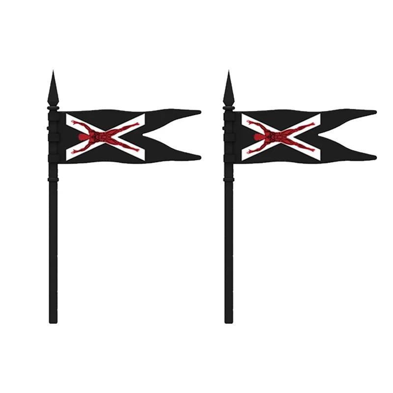 Medieval Knight Armored Troops Ancient Army Soldiers Mini Weapon Equipment Flag Model Building Blocks Kids Toys Birthday Gifts