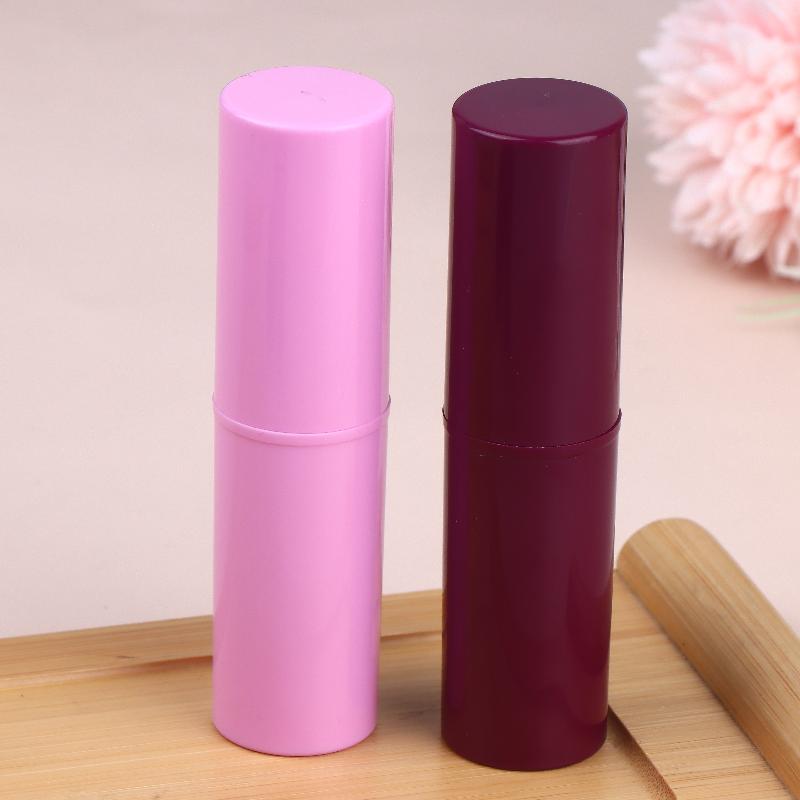 10G Empty Lip Balm Tube With Lids Plastic Purple Perfume Deodorant Highlight Containers Portable Makeup Rotatable Lipstick Tubes