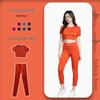 2025 Women's Quick-Dry Yoga & Running Set: Short Sleeve Suit for Hiking, Morning Runs, and Gym Workouts.