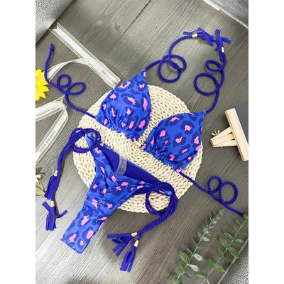 Bikini Sexy a Stampa Leopardo Costume da Bagno per Donna Costumi da Bagno Bikini Due Pezzi Beachwear 2023 Nuovo Costume da Bagno