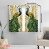 2pcs,2D Plane Printing Curtains Digital Printed Regal Peacocks Versatile Polyester Fabric (without Rod) All Seasons for Living