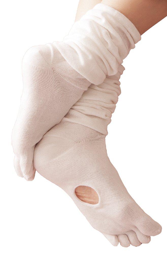 

Alphax Open Hole Five-Toe Socks, Off-White
