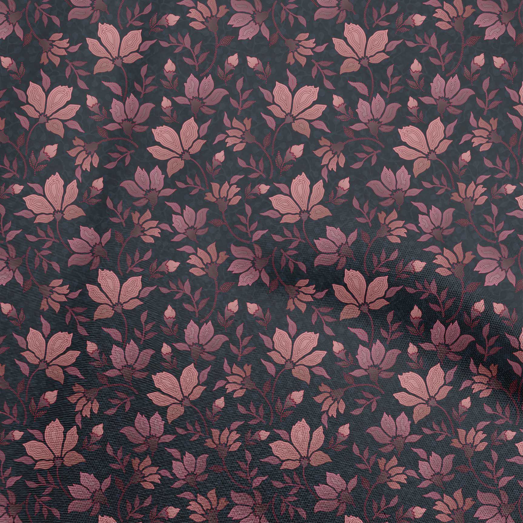 

OneOone Cotton Flex Темно-зелена тканина з квітковим принтом для пошиття тканини для рукоділля з принтом у дворі 40 дюймів 42 Inch Wide - Viscose Chiffon рожевий