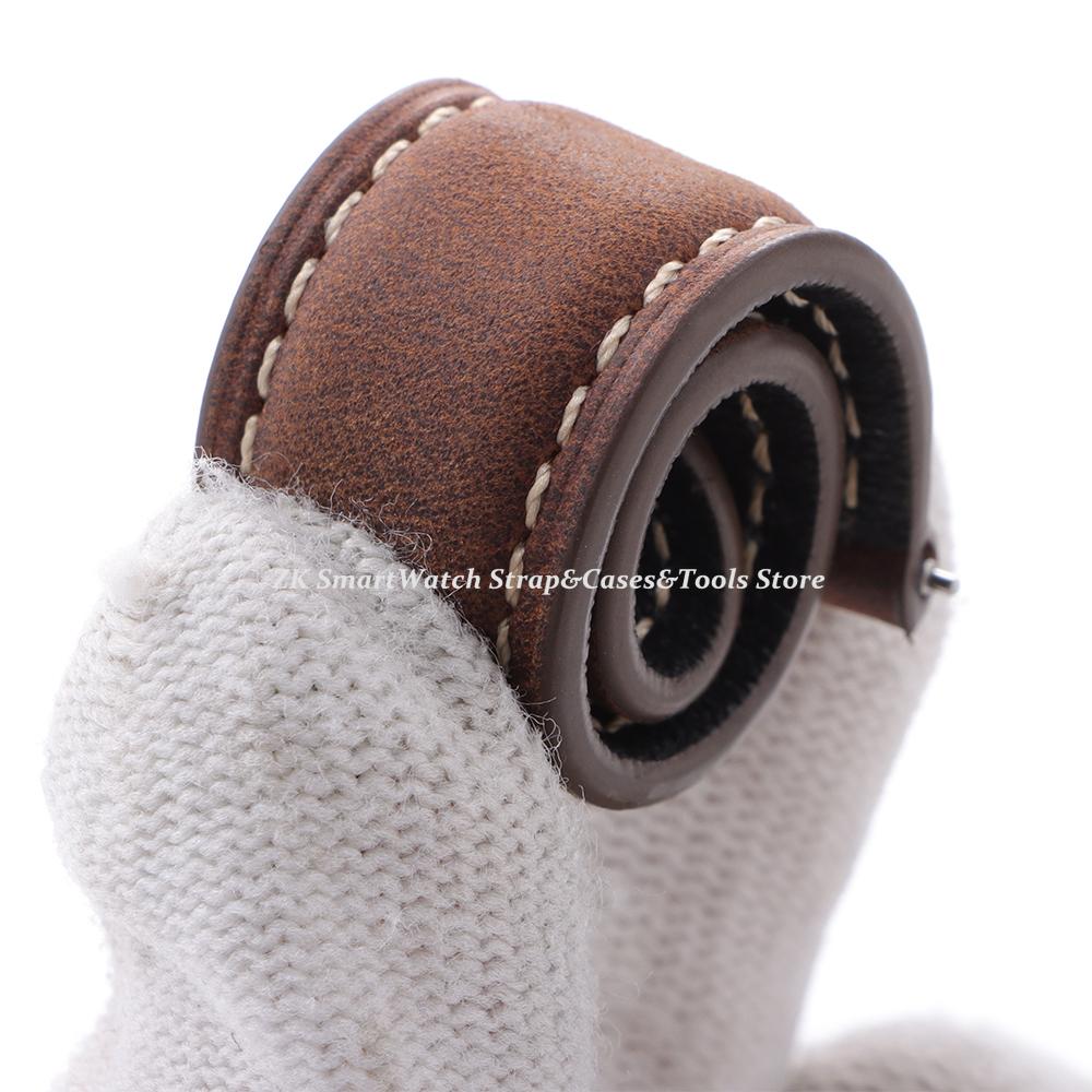 Geniune Calfskin Leather Watchband 18mm 20mm 22mm 24mm Watch Strap for Samsung Watch Strap for Huawei Watch Gt2/Gt3 Sport Band