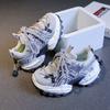 Fashionable boys' sneakers, new autumn Korean-style children's breathable running shoes, girls' stylish dad shoes
