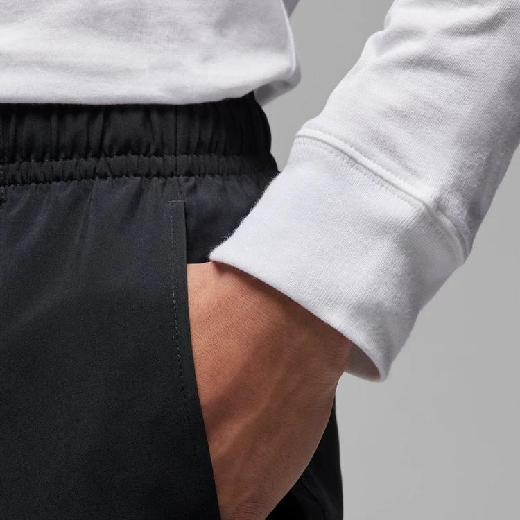 Jordan Logo Print Lace-Up Mid-Rise Sports Shorts Men Shorts Black AO1387-010