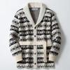 Men's Autumn/Winter Thick Jacquard Knit Sweater Cardigan with Belt (SY0073)