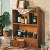 1pc 2/9 Squares Vintage Wooden Dividers Organizer with 2 Drawers,Makeup&perfume&dolls Display Container Cabinet.