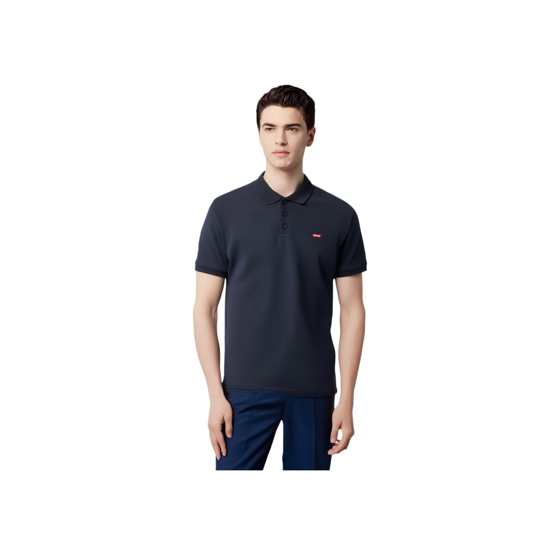 

Levis Casual Comfortable Solid Color Simple Short Sleeve Polo Shirt Men Polo Shirts Navy-Blue 004KC-0002 XXL