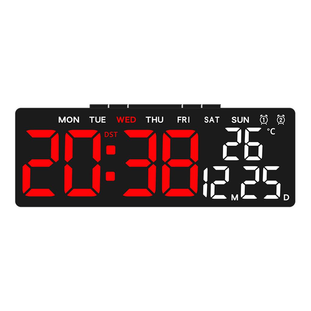 LED Display Digital Clock with Alarm Timer Date and Temperature Features for Modern Decoration