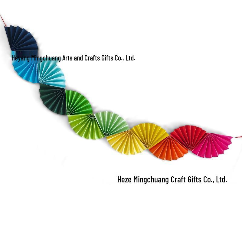 Paper Fan Flower Decoration for Weddings & Birthday Parties - Hanging Party Background Decor