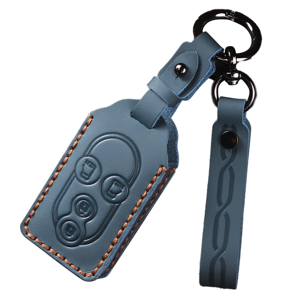 

ZANEKO Танто Ключ Совместимый с ключом Daihatsu Tanto Custom Ключ Wake Smart Key Брелок из натуральной кожи Чехол, Крышка, Чехол, (синий) синий