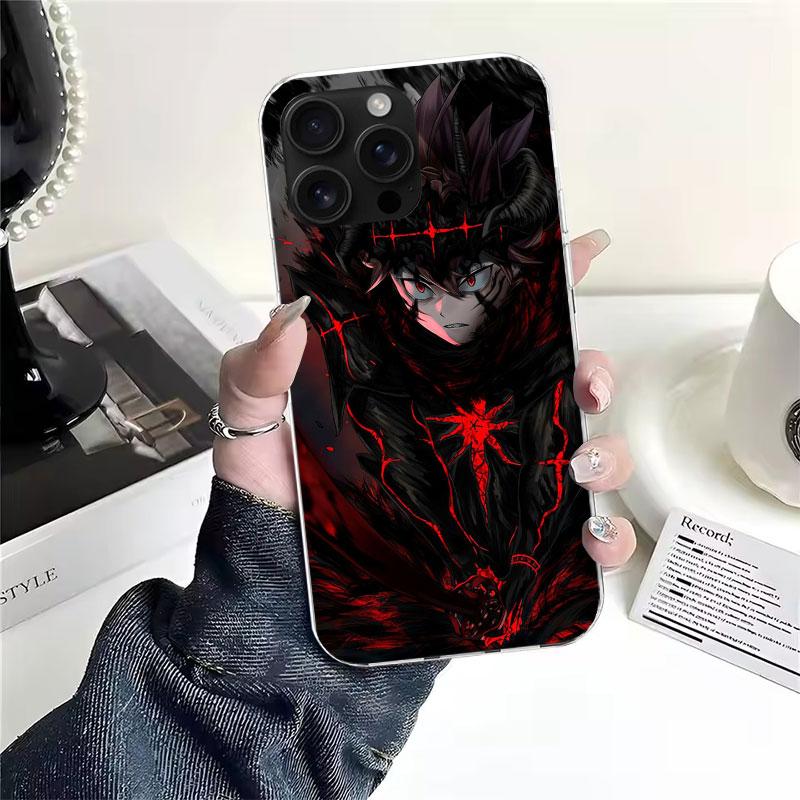 

Black C-Clovers Anime Soft Phone Case For IPhone 11 17 Air 16E 16 Pro Max 15 + 14 Plus 13 Mini 12 Apple 7 SE 8 Fundas Coque 11 1 iPhone 17 Pro