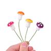 10Pcs Miniature Potted Decor Mushroom Craft Garden Ornament Resin Crafts Moss