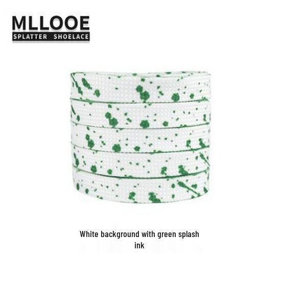 Black and White Splatter Ink Shoelaces for AF1, Dunk, Skate, and Casual Shoes