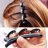 Elegant Plastic Hair Clips, Double Clip Twist Side Clamp, Solid Color Hairpin Set for Styling and Holding Hair in Place