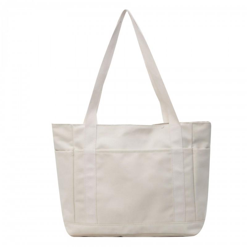 New Cross-border Canvas Large-capacity Shoulder Bag All-matching Commuter Student Class Handbag Casual Tote