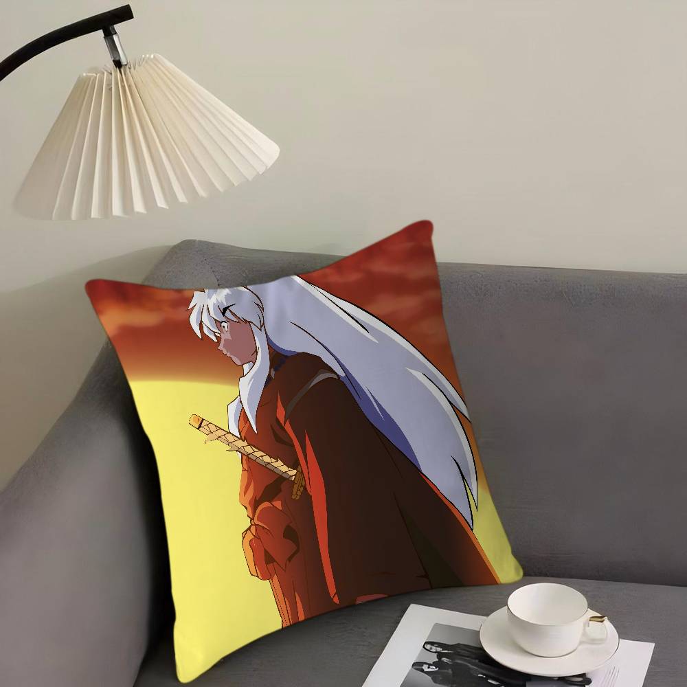 InuY-Yasha Cartoon Animation Cushion Cover Pillowcase Upholstery Sofa Throw Pillow Home Decor Pillowcas