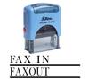 FAX IN FAXOUT Self Inking Rubber Stamp Custom Shiny Office Stationary Stamp