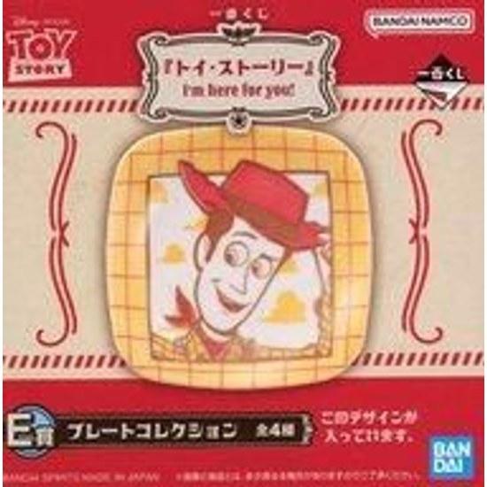 Used PlateBowl Woody Plate Collection Ichiban Kuji Toy Story Im here you Prize E