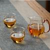 Farbiger Griff Geriffelte Glas Fairness-Tasse