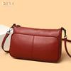 Leather women's bags, new trendy and fashionable large-capacity shoulder bags, first-layer cowhide casual messenger bags