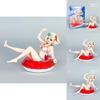Lycoris Recoil Nishikigi Chisato Pvc Anime Figure With Sitting Pose And Swim Ring For Collectors