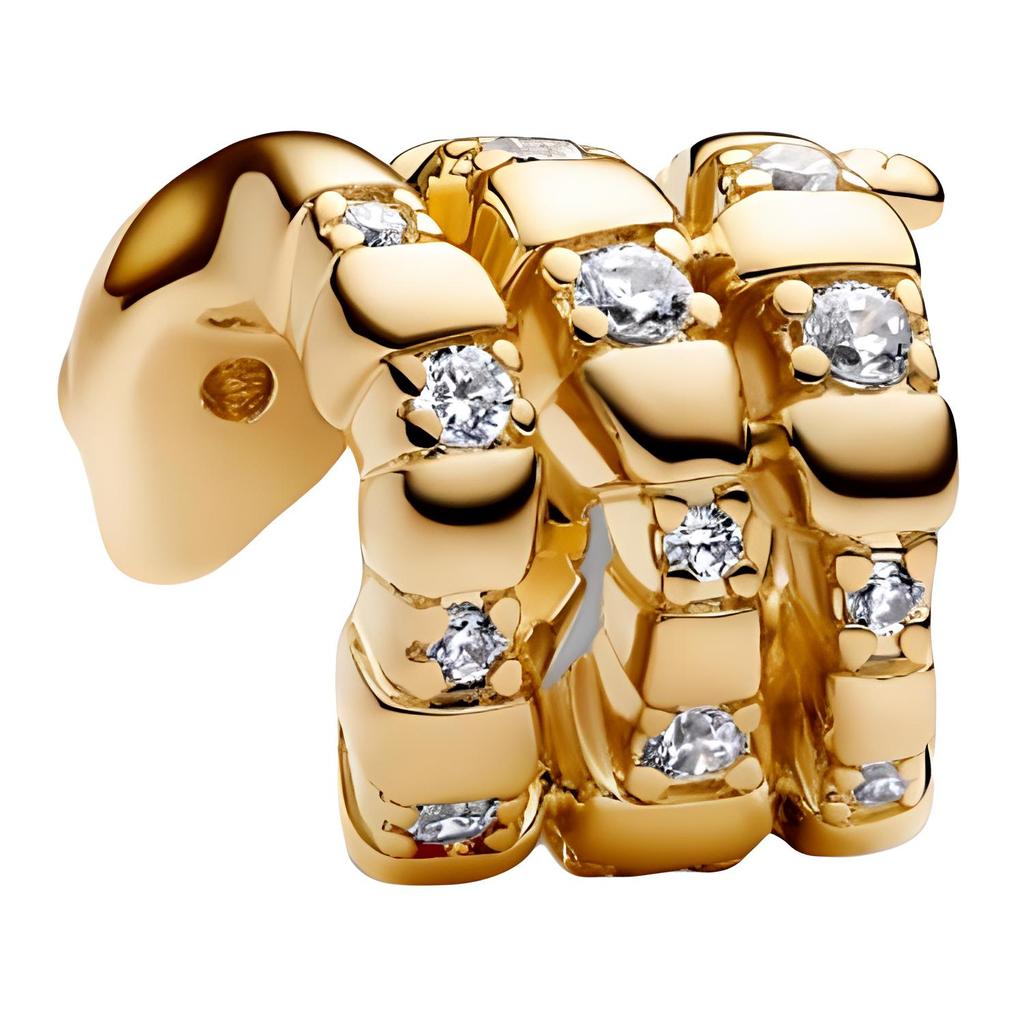 Pandora Winding Design Gold Plated Jewelry Accessories Women Accessories 763618C01