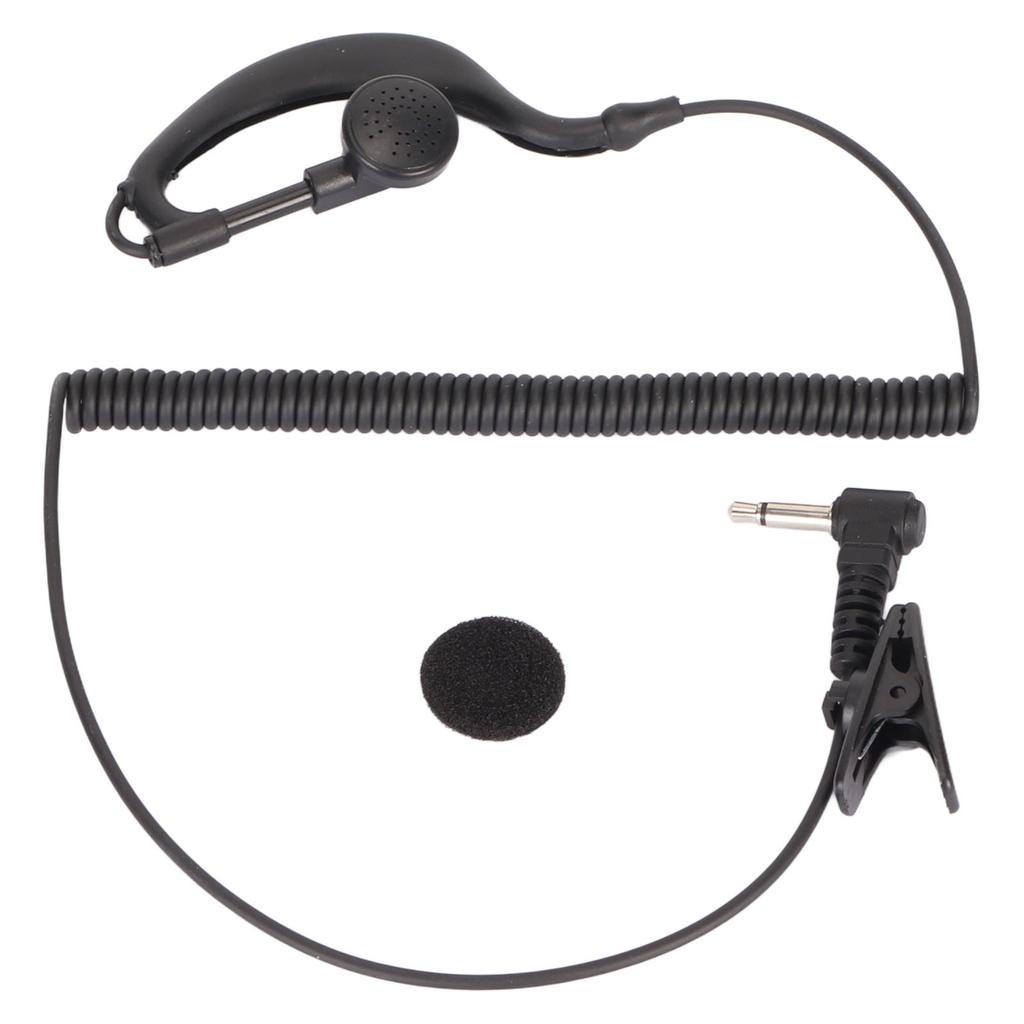 3.5MM Walkie Talkie Headset Earpiece Ear Hooked Clear Sound Quality 1 Pin Black for Two Way Radios