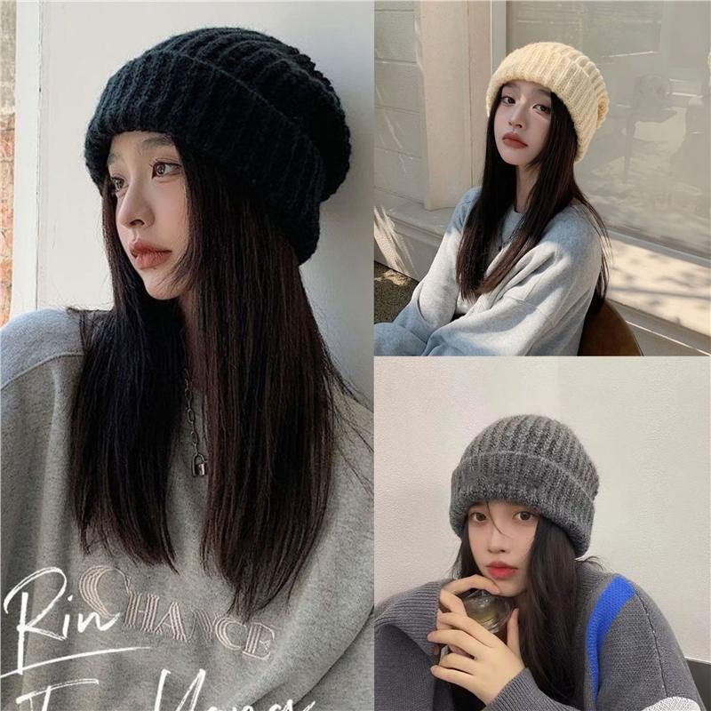 Squirrel Fleece Hat Stack Hat New Autumn and Winter Hat Women's Winter Wool Hand-woven Hat Versatile Outdoor