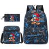 Classic Popular Friday Night Funkin Printed 3pcs/Set Pupil School Bags Laptop Daypack Backpack Inclined Shoulder Bag Pencil Case