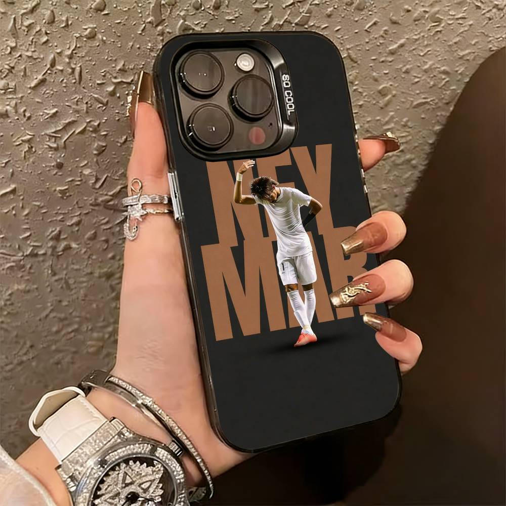 F-Football 10 N-Neymar J-jr Phone Case For iPhone 17,16,15,14,13,12,11 Plus,Pro Max,XS,Colorful Silver Phone Case Funda Cover